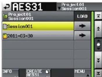 AES31 Project01 Session001 Project01 Session001 Session001 2011-03-30 INFO CREATE MENU