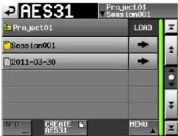 AES31 Project01 Session001 Project01 LOAD Session001 2011-03-30 INFO CREATE MENU RES31