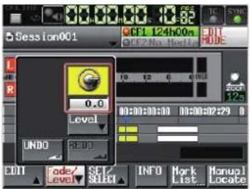 Session001 CF1 124h00m 0.0 Level UNDO REDO 00:00:00:00 00:00:02:29 ADD ADD/ade/ Level/ SEI/ SELECT INFO Mark List Manual Belize