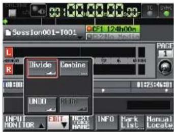 TASCAM HS-2000 - Einen Take teilen (Divide) - 2