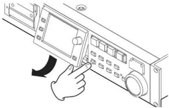 TASCAM HS-2000 - Den Neigungswinkel des Displays ändern - 1