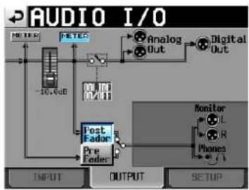 TASCAM HS-2000 - Die Registerkarte OUTPUT - 1