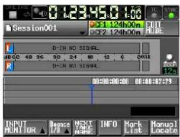 TASCAM HS-2000 - Displaymeldung Bedeutung - 1