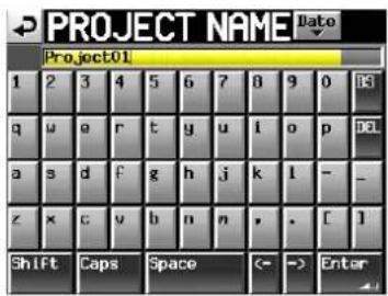 PROJECT NAME Data Project01 1 2 3 4 5 6 7 8 9 0 g w e r t y u l i o p a s d f g h j k l - _ z x c v b n n , . [ ] Shift Caps Space <- → Enter