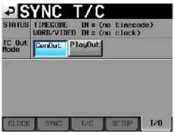 TASCAM HS-2000 - Die Registerkarte I/O - 1