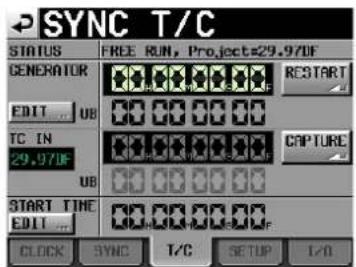 TASCAM HS-2000 - Die Registerkarte T/C - 1