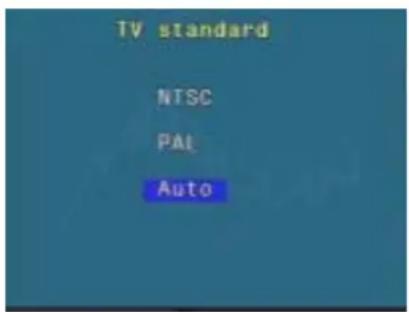 TV standard NTSC PAL Auto