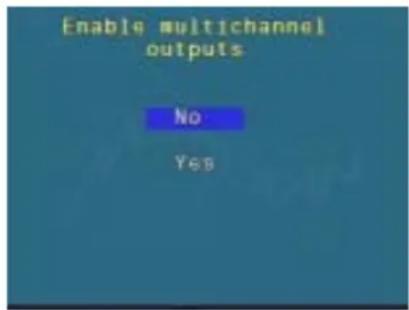 Enable multichannel outputs No Yes