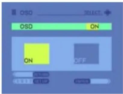 OSD SELECT OSD ON ON OFF