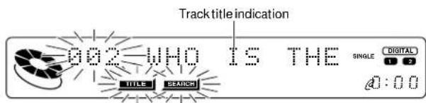 Track title indication 002 WHO IS THE SINGLE DIGITAL TITLE CHANGE 0:00