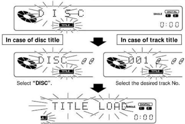KENWOOD XD-9580 - Activate the title input mode. - 8