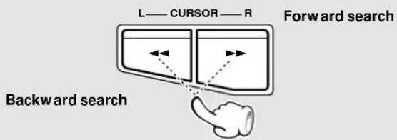 L—CURSOR—R Forward search Backward search