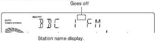 Goes off AUTO TUNED STEREO RDS PTY BBC PAM Station name display.