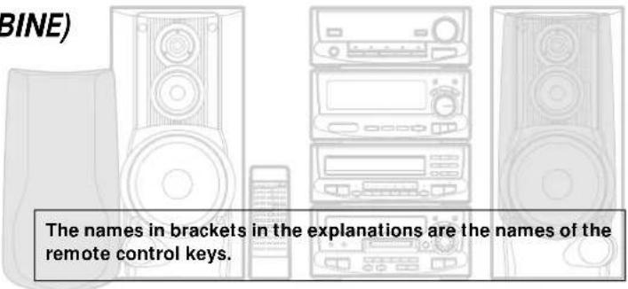 BINE) The names in brackets in the explanations are the names of the remote control keys.