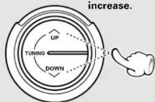 increase. UP TUNING DOWN