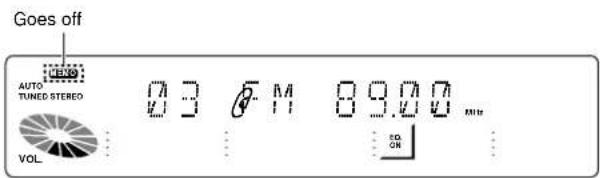 Goes off AUTO TUNED STEREO VOL 0.3 5.11 8.9.07 MHz 10 ON