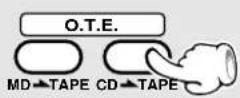 KENWOOD XD-8050 - When you want to record a track being played, press the O.T.E. key. - 2