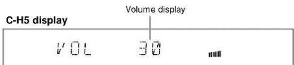 C-H5 display Volume display V' O L 30 ||||