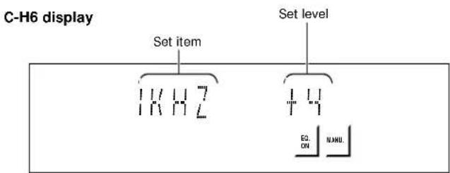 C-H6 display Set item 1K H7 +4 EQ. ON NAHU.