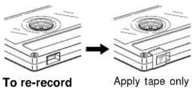 To re-record Apply tape only