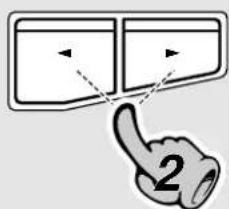 Diagram showing two rectangular blocks with arrows pointing to a curved object labeled '2' at the bottom.