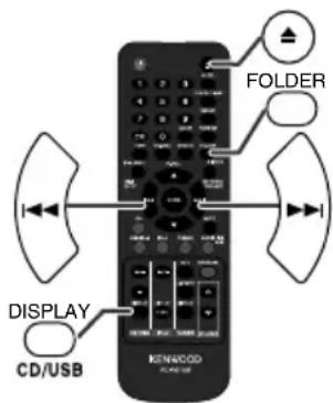 KENWOOD UD-F5 - Wiedergabe einer MP3/WMA-Disk bei eingeschaltetem Ordnermodus - 1
