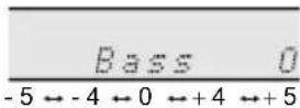 KENWOOD UD-F5 - Drücken Sie innerhalb von 5 Sekunden die Taste [VOLUME∇/△], um den Bass bzw. den Höhenregler einzustellen. - 1