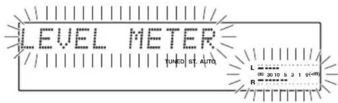 LEVEL METER TUNED ST. AUTO L 20 10 5 3 1 0(dB) R