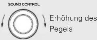 SOUND CONTROL Erhöhung des Pegels