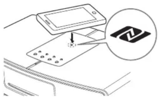KENWOOD K-575BT - Berühren Sie N-Mark auf dem System mit dem NFC-Antennenbereich des Zielgeräts. - 1
