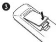KENWOOD K-575BT - Einsetzen der Batterien - 3