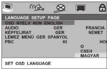 Tevion MDVD 313 - NYELVBEÁLLÍTÁSOK - 1
