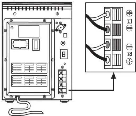 Superior NE-567 - CONNECTING THE SPEAKER CABLE TO THE SPEAKER JACKS - 1