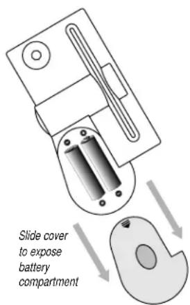 Slide cover to expose battery compartment