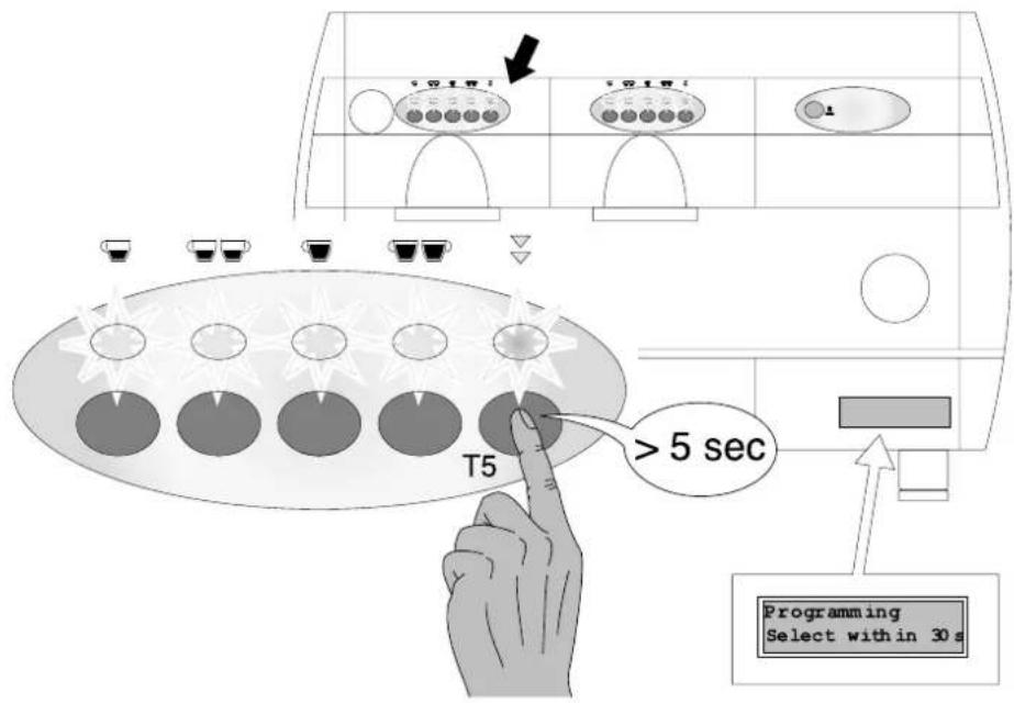T5 > 5 sec Programming Select within 30 s