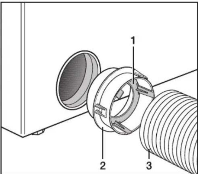 MIELE T 227 - Ⓐ Abluftleitungssystem mit flexibler Abluftleitung - 1
