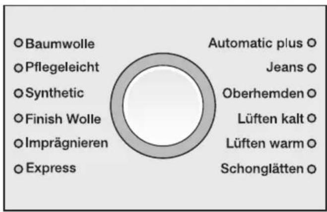 MIELE Softtronic T 9646 C - Programm wählen - 1
