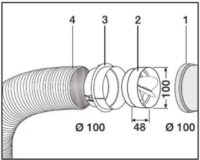 MIELE Softtronic T 9546 - D Abluftsammelleitung - 1