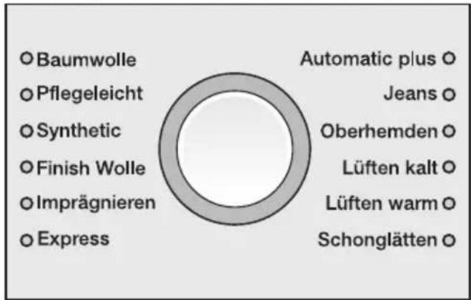 MIELE Softtronic T 9546 - Programm wählen - 1