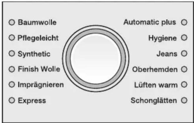 MIELE Softtronic T 8725 - Programm wählen - 1