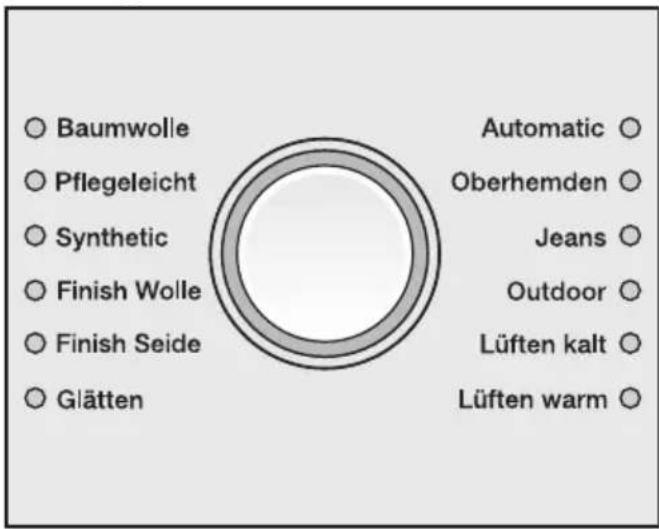 MIELE Softtronic T 8428 C - Programm wählen - 1