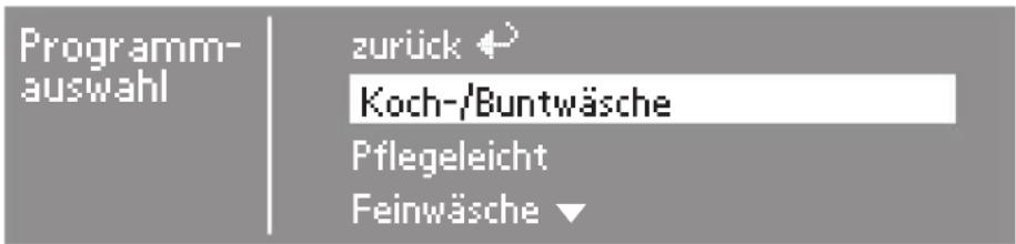 MIELE Navitronic T 4898 C - Menü Programmauswahl - 1