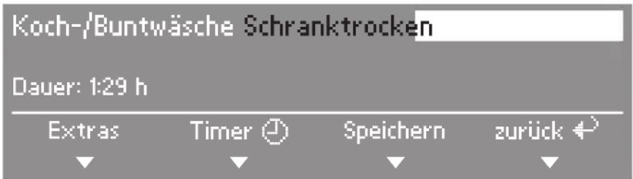 MIELE Navitronic T 4898 C - Basismenü eines Trockenprogramms - 1