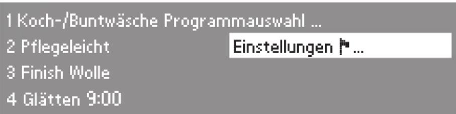 MIELE Navitronic T 4892 C - Menü Einstellungen öffnen - 1