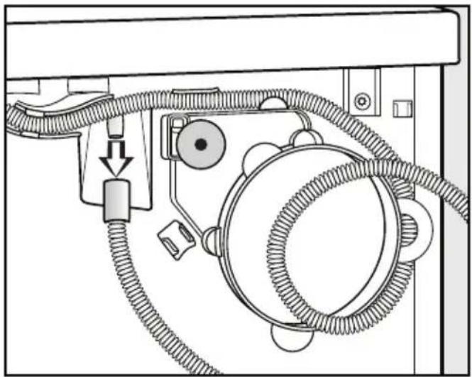 MIELE T 8402 C - Ablaufschlauch verlegen - 1