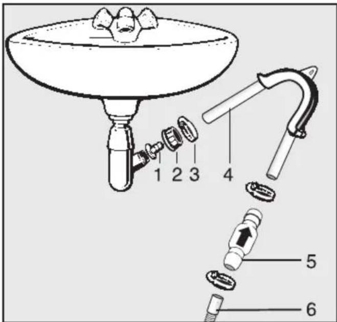 MIELE T 8436 C - Besondere Anschlussbedingungen, die ein Rückschlagventil erfordern - 2