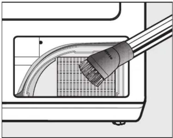 MIELE Supertronic T 8001 WP - Kühlrippen reinigen (Gitter unten rechts) - 2