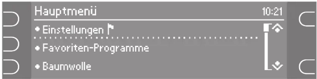 MIELE Supertronic T 8001 WP - Menü Einstellungen öffnen - 1