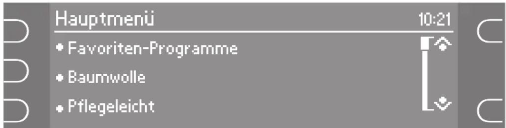 MIELE Supertronic T 8001 WP - Blättern auf der Menüseite - 1