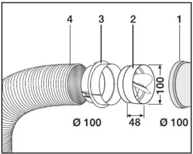 MIELE T 7754 - D Abluftsammelleitung - 1